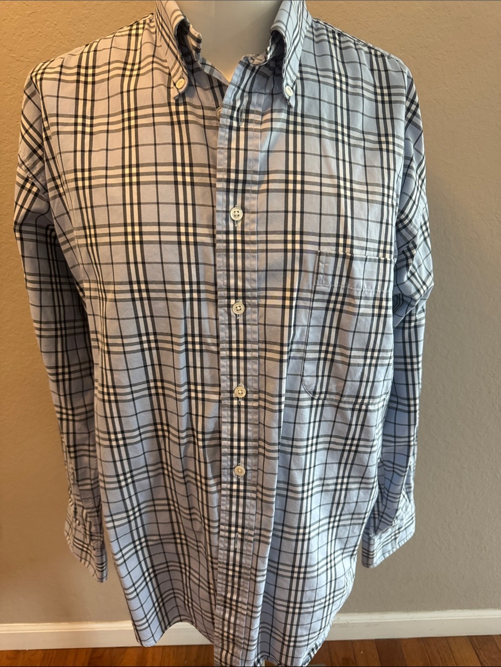 Burberry, London men’s plaid shirt size large